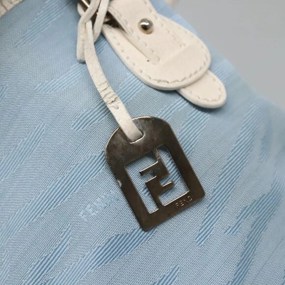 FENDI Tote Bag Canvas Light Blue Auth bs25841 - Picture 12 of 16